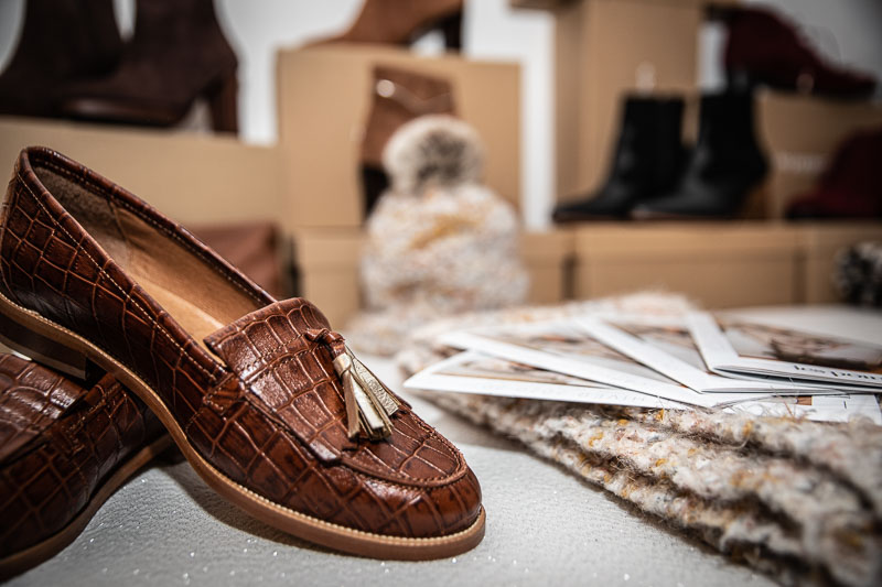 chaussures les points roses