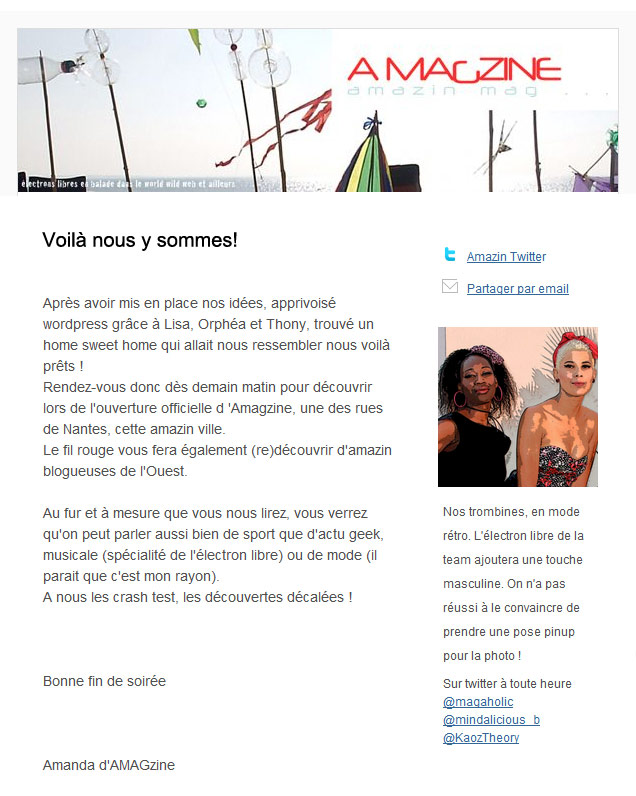 Amazin Newsletter n°0