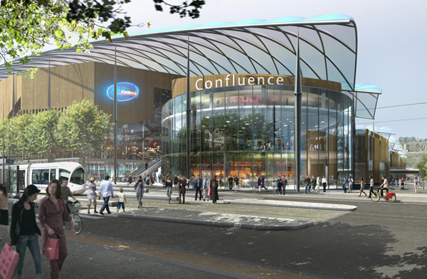 La Confluence,le centre commercial écolo et futuriste pour shopper à Lyon